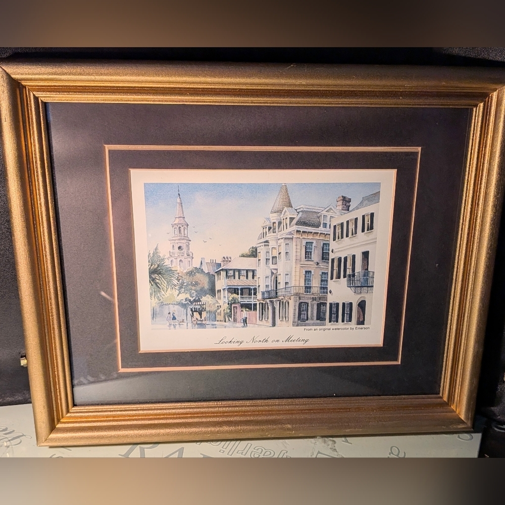 Looking North On Meeting Framed Print By Emerson. 8x10 Inches